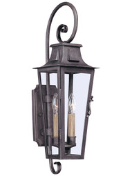 Parisian Square Medium Exterior Wall Sconce in Aged Pewter